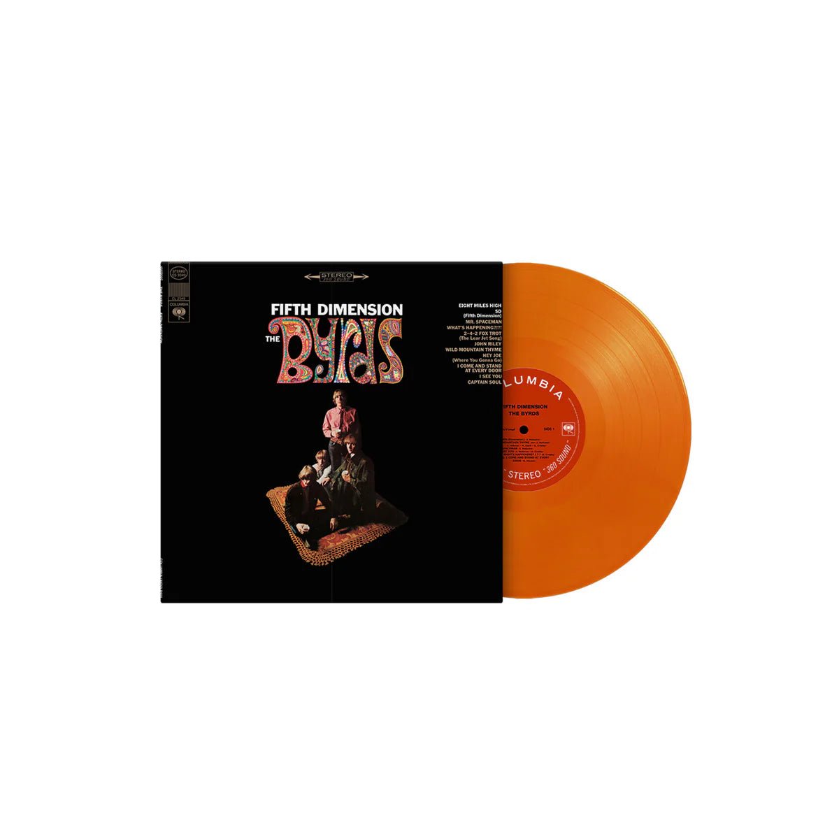 The Byrds Fifth Dimension LP orange vinyl record sleeve artwork cover image