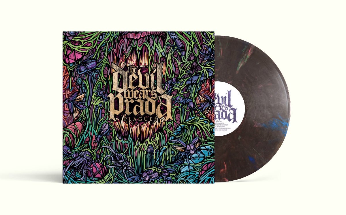 The Devil Wears Prada Plagues LP rainbow vinyl record sleeve artwork