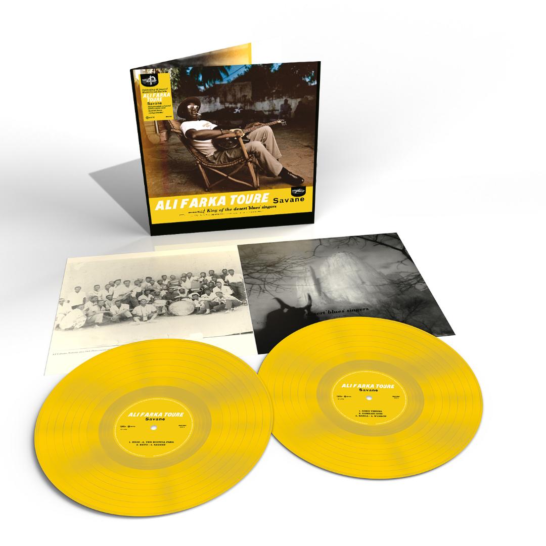 Savane 20th edition Ali Farka Toure yellow vinyl double LP record