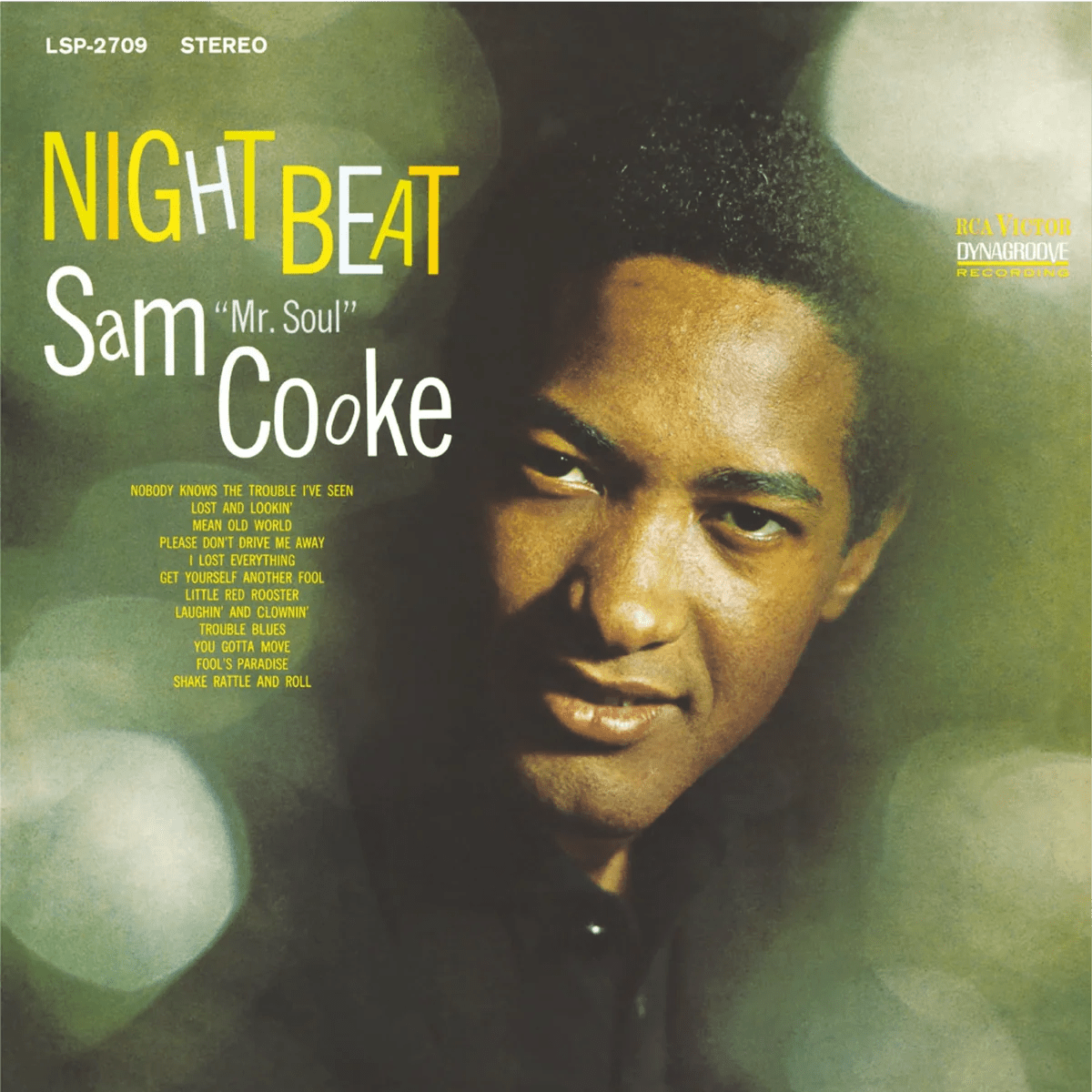 Sam Cooke Night Beat green vinyl LP with classic soul album cover artwork