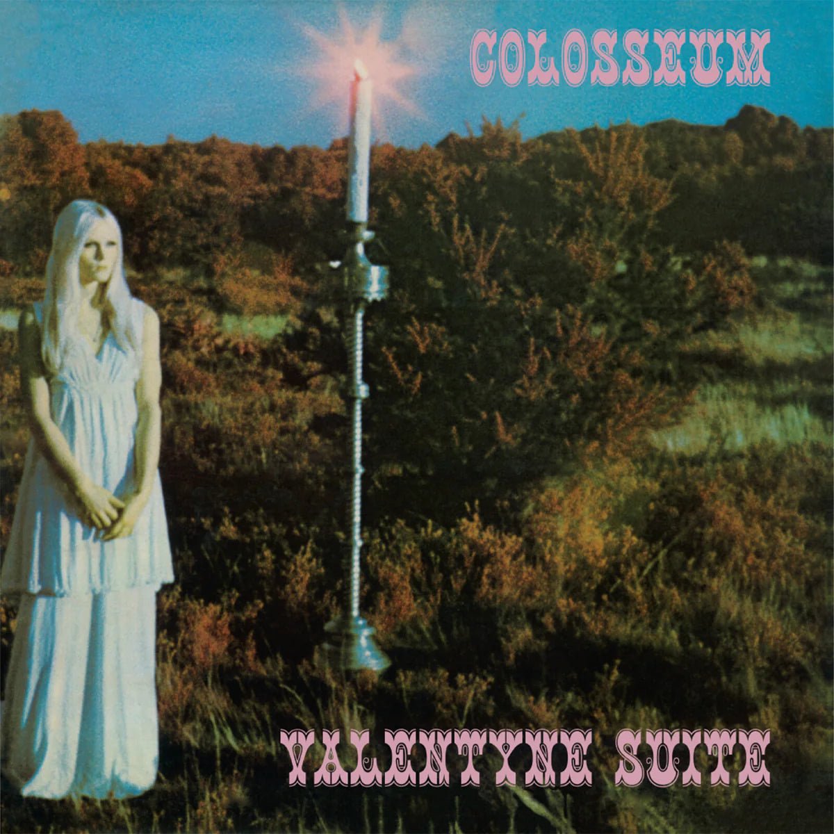 Colosseum Valentyne Suite white and pink vinyl LP with classic prog artwork