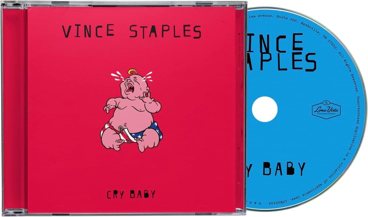Cry Baby by Vince Staples CD case with modern rap design