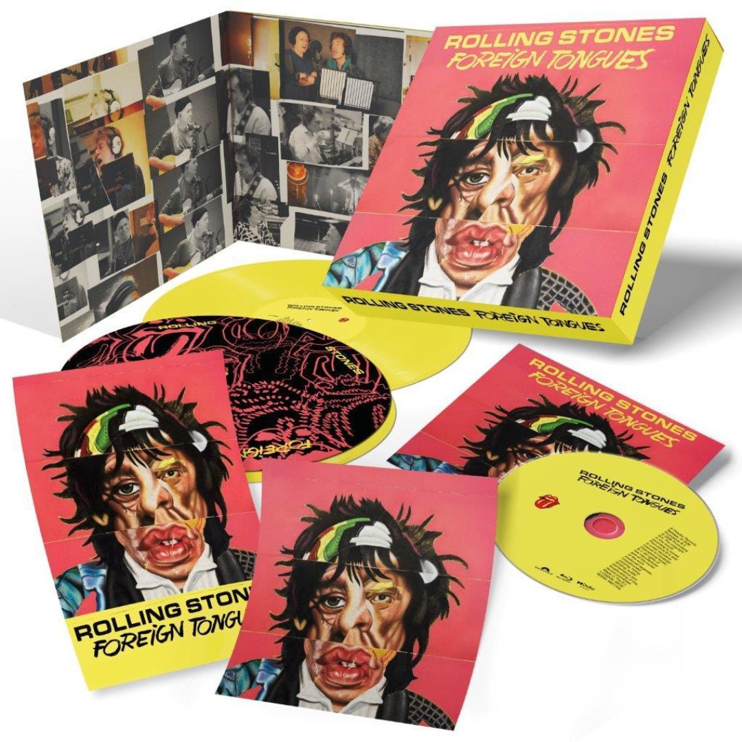 Rolling Stones Foreign Tongues 2LP vinyl and Blu-ray collector box set artwork