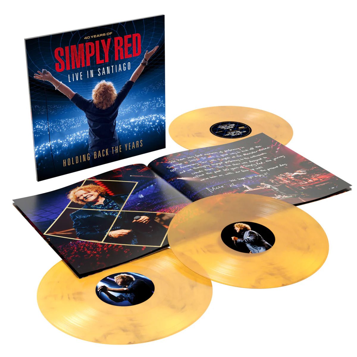 Holding Back The Years Live In Santiago Simply Red triple vinyl sleeve