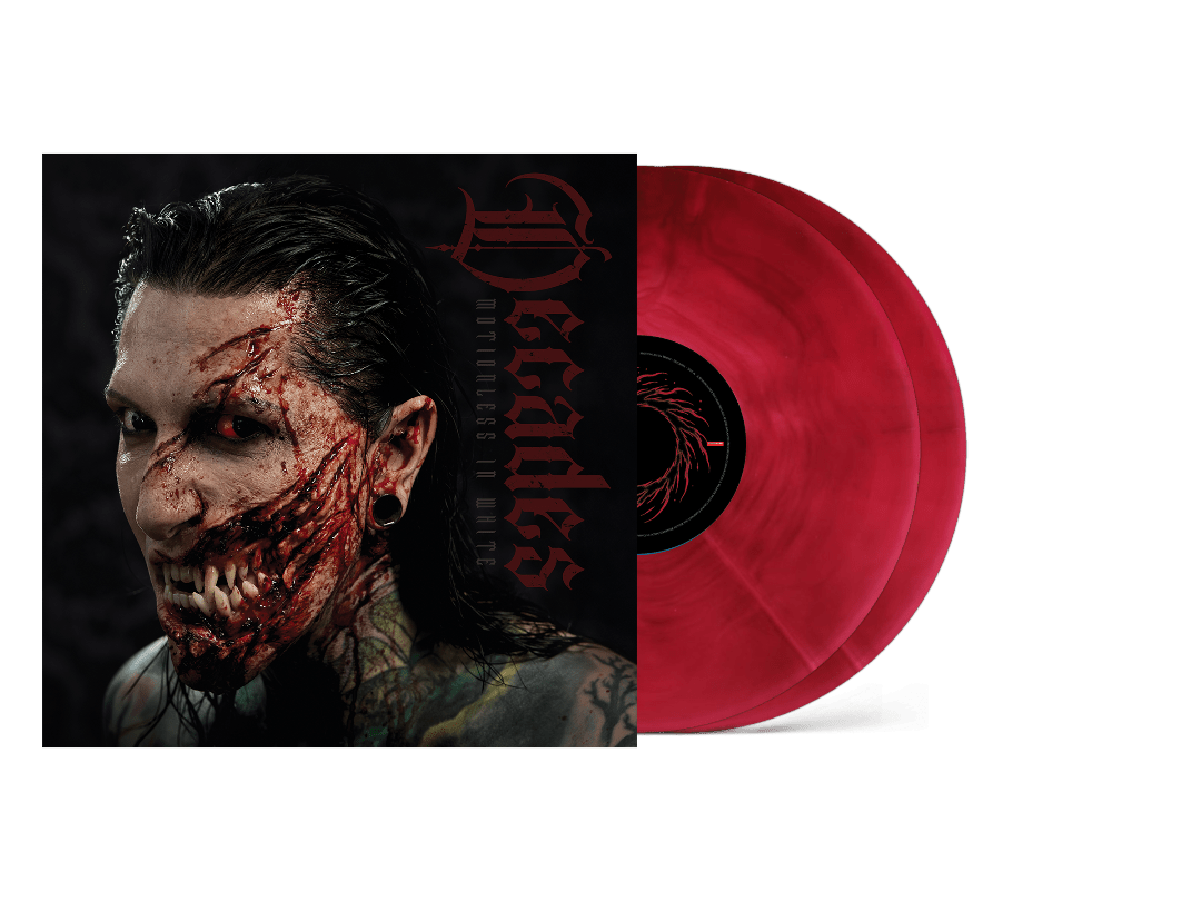 Decades Motionless In White double LP red marbled vinyl record sleeve