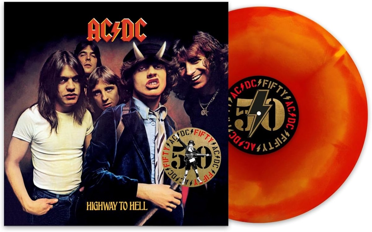 Highway To Hell AC DC coloured Hellfire vinyl hard rock sleeve