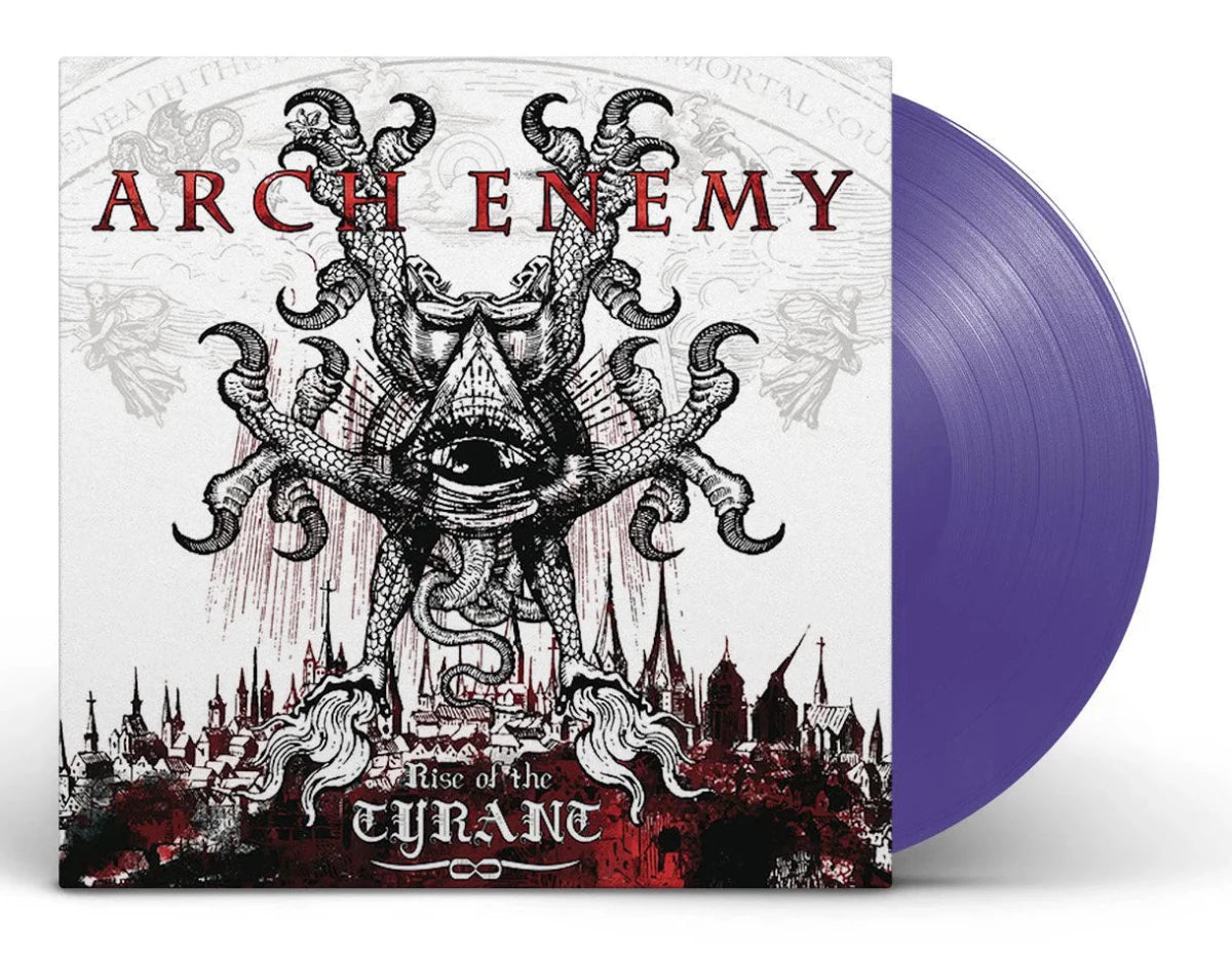 Rise Of The Tyrant Arch Enemy coloured lilac vinyl record sleeve