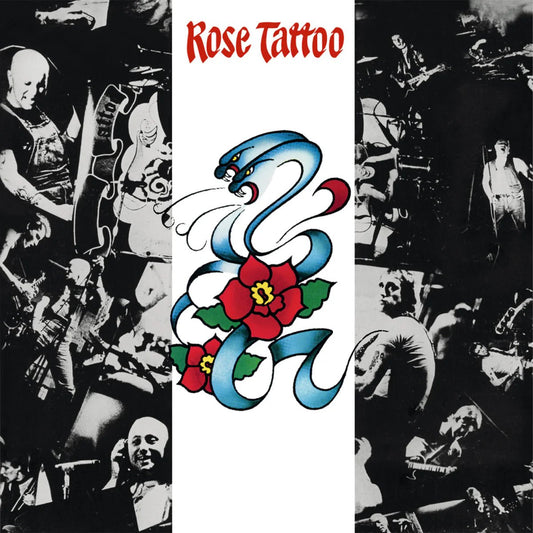 Rose Tattoo self titled LP white black swirl vinyl album cover artwork