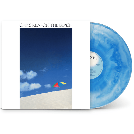 On The Beach By Chris Rea Sea Blue Marble Vinyl LP Edition