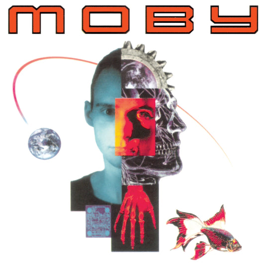 Moby self titled LP black white and blue marbled vinyl electronic album