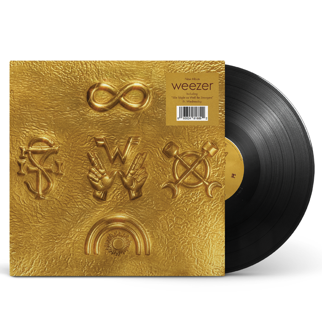 Weezer LP record showcasing the collaborative twentieth album from alternative icons