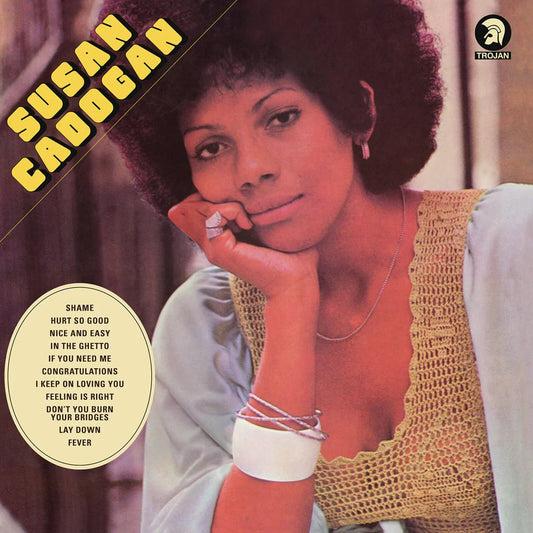 Susan Cadogan self titled LP pressed on vibrant orange vinyl edition.