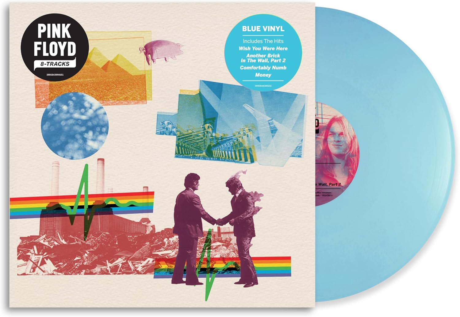 8-Tracks by Pink Floyd LP blue vinyl experimental rock collection album
