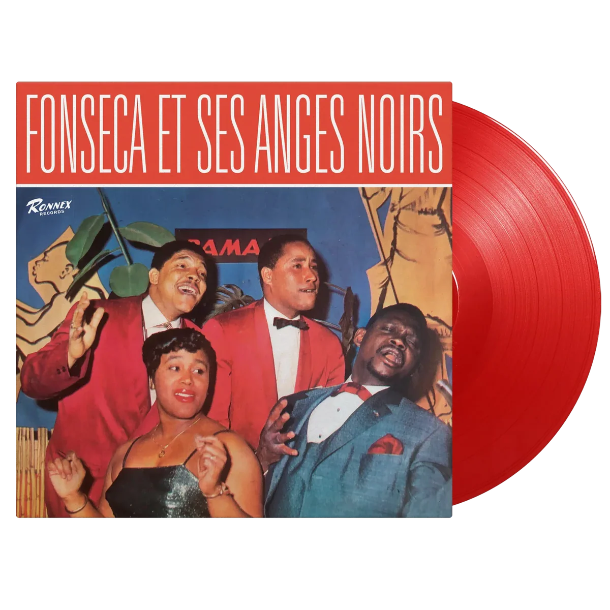 Fonseca Et Ses Anges Noirs red vinyl record exotic lounge music release