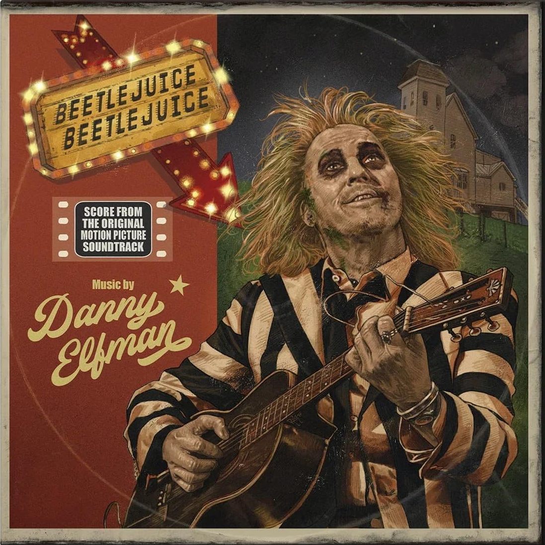 Danny Elfman Beetlejuice Beetlejuice 2024 purple and pink vinyl LP soundtrack