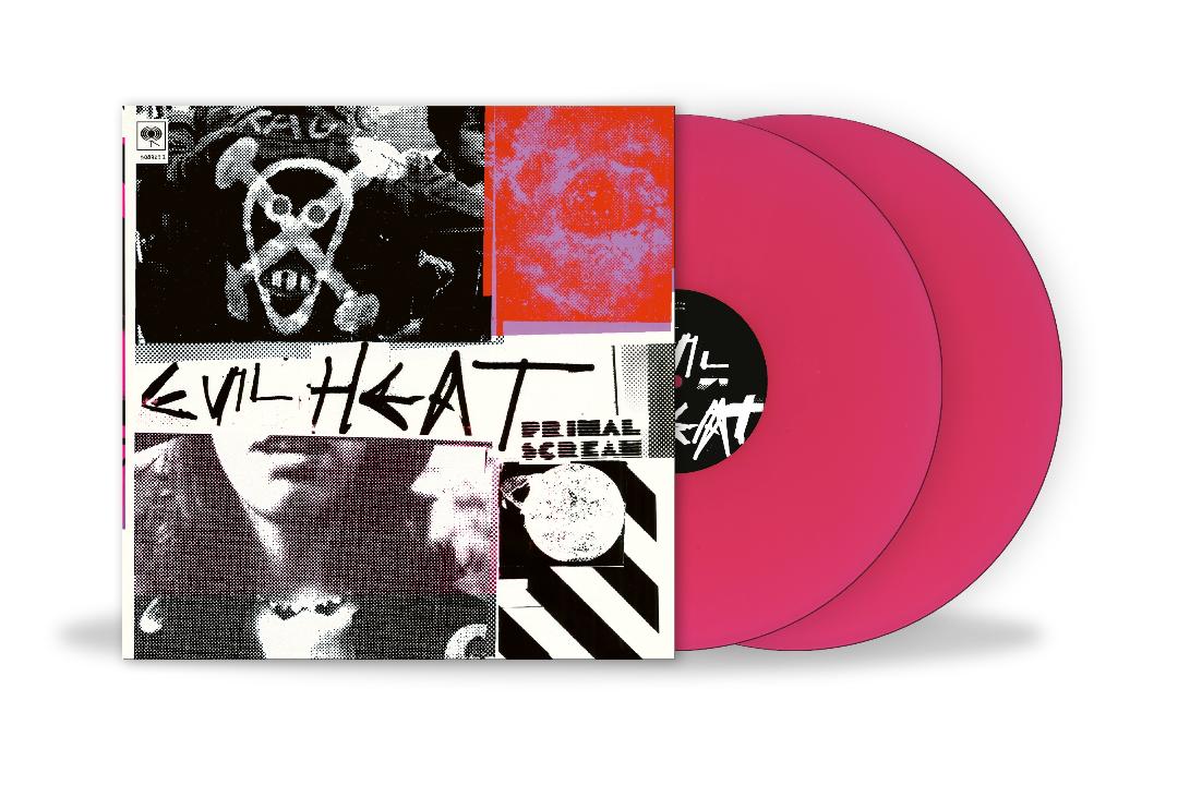 Primal Scream Evil Heat music 2LP Pink Vinyl blending dance beats and alternative rock energy