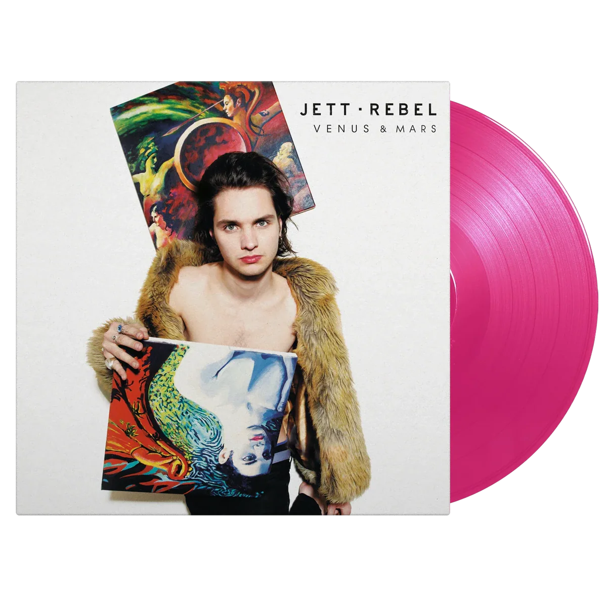 Venus and Mars by Jett Rebel pink vinyl album with vibrant contemporary sounds