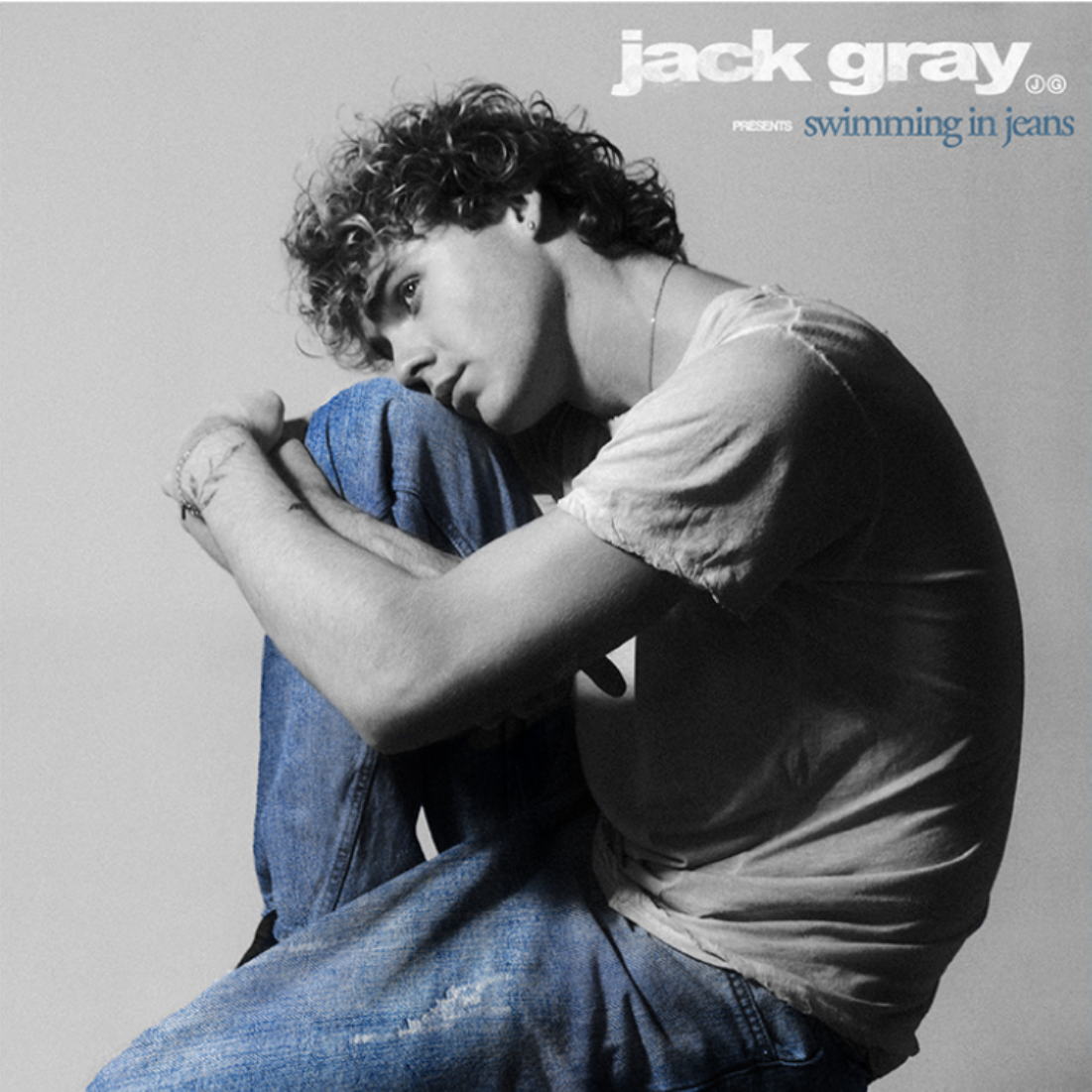 Jack Gray Swimming In Jeans LP on Wavy Blue Vinyl Singer Songwriter Album