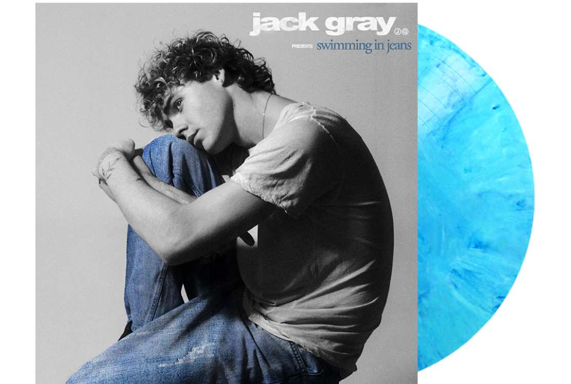 Jack Gray Swimming In Jeans Wavy Blue Vinyl LP Collectable Record Edition