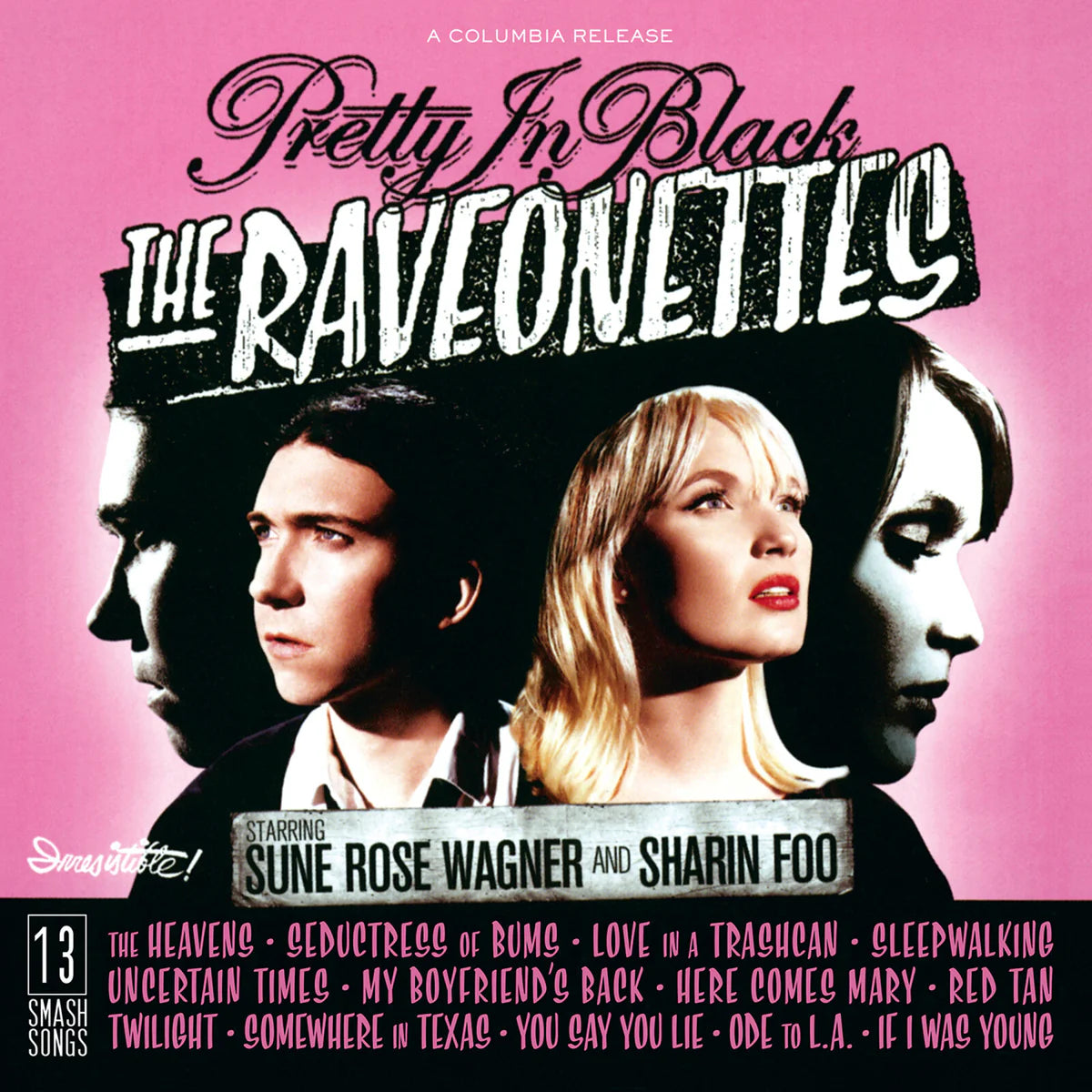 The Raveonettes Pretty In Black LP white and pink vinyl edition album
