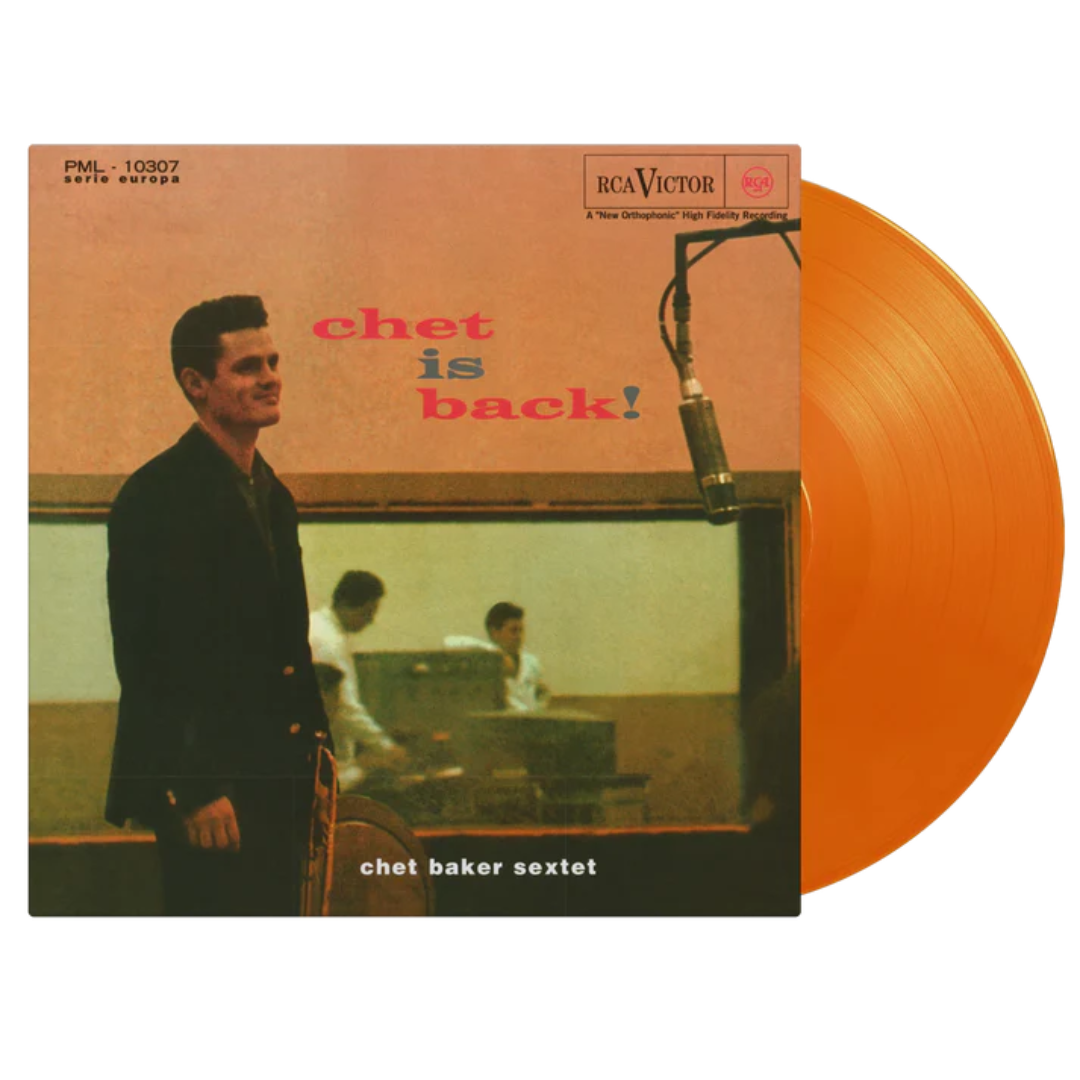 Chet Baker Sextet orange vinyl LP featuring Chet Is Back album