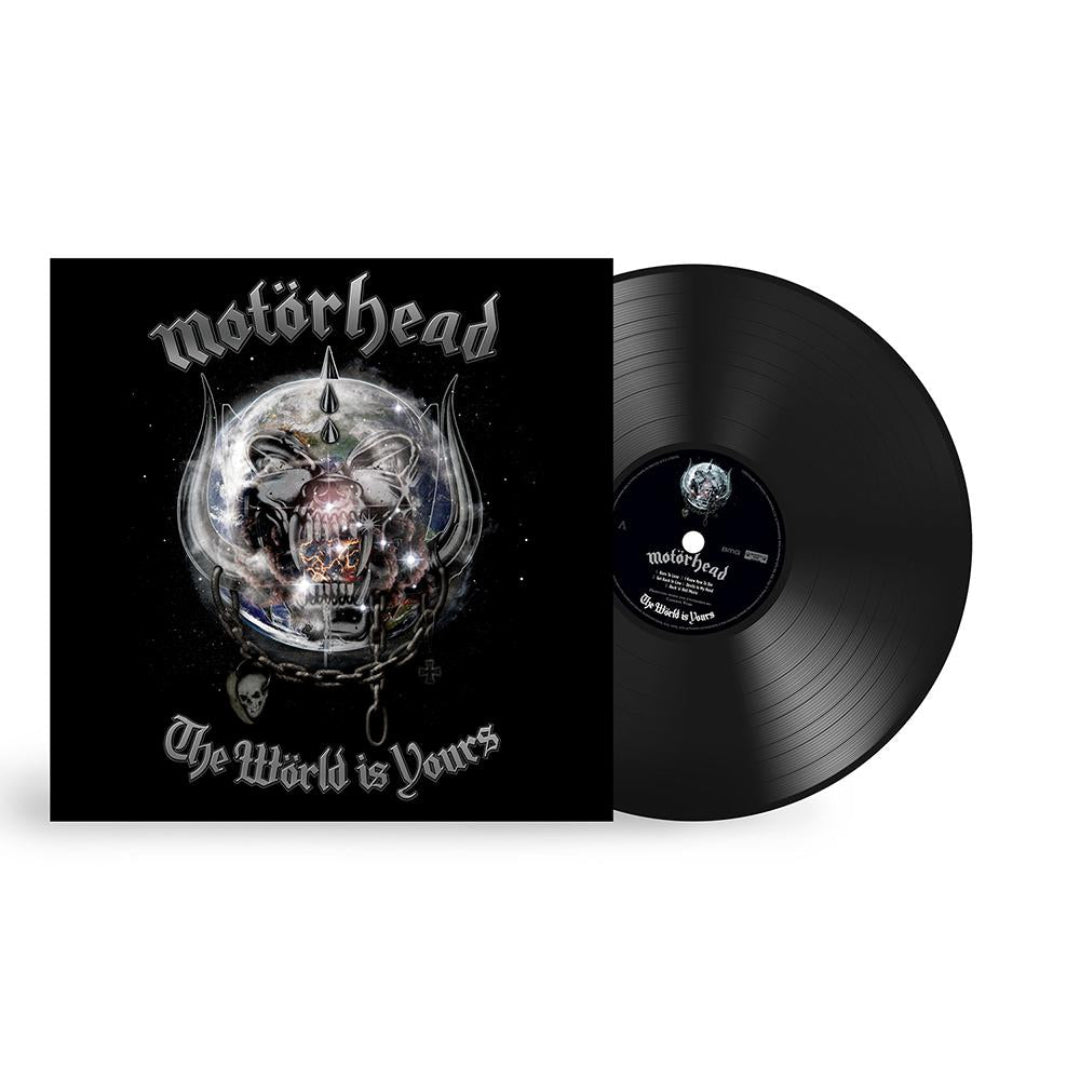 The World Is Yours by Motorhead on vinyl LP with original sleeve design.