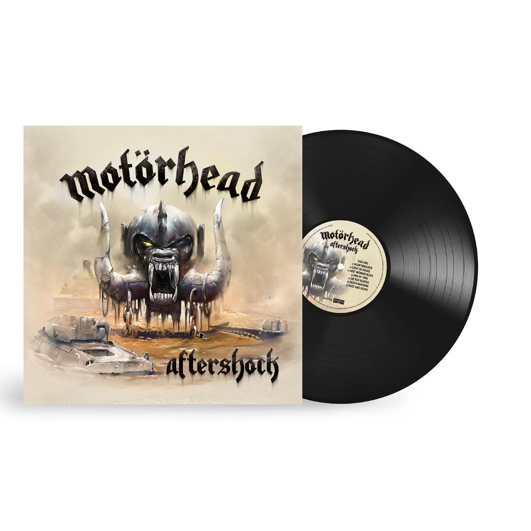 Motorhead Aftershock LP featuring the official album cover artwork.