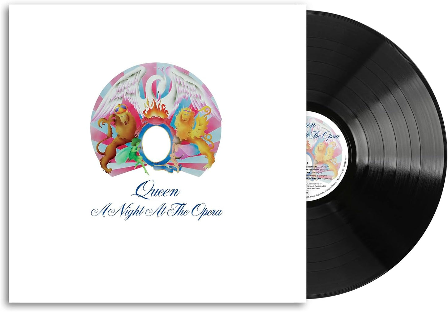 Queen A Night At The Opera Black Vinyl LP Cover