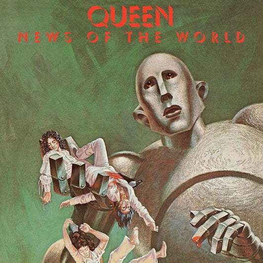 Queen News Of The World LP featuring the iconic album cover artwork.