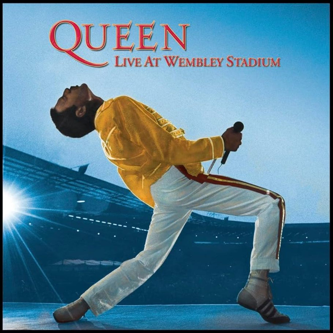 Queen Live At Wembley 86 3 LP vinyl set featuring the official concert artwork.