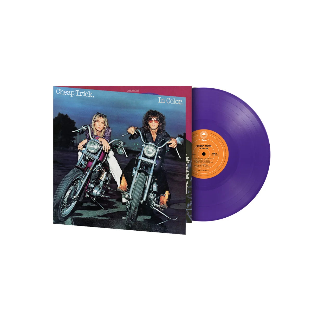 Cheap Trick In Color LP purple vinyl featuring I Want You To Want Me