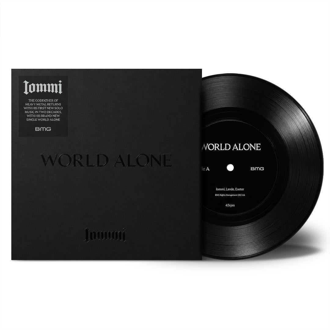 Tony Iommi World Alone 7 inch record featuring instrumental version