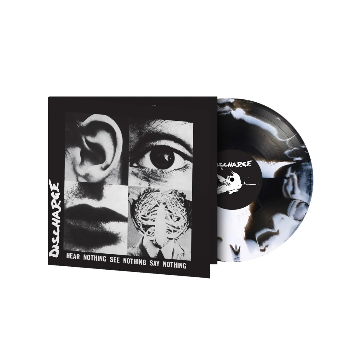 Discharge Hear Nothing See Nothing Say Nothing LP swirled vinyl edition