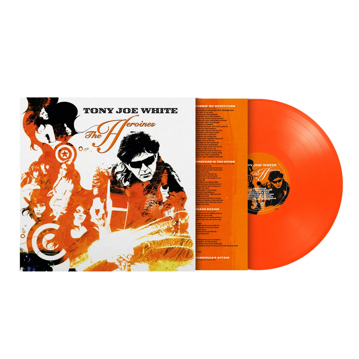 Tony Joe White The Heroines orange vinyl LP blues rock album release