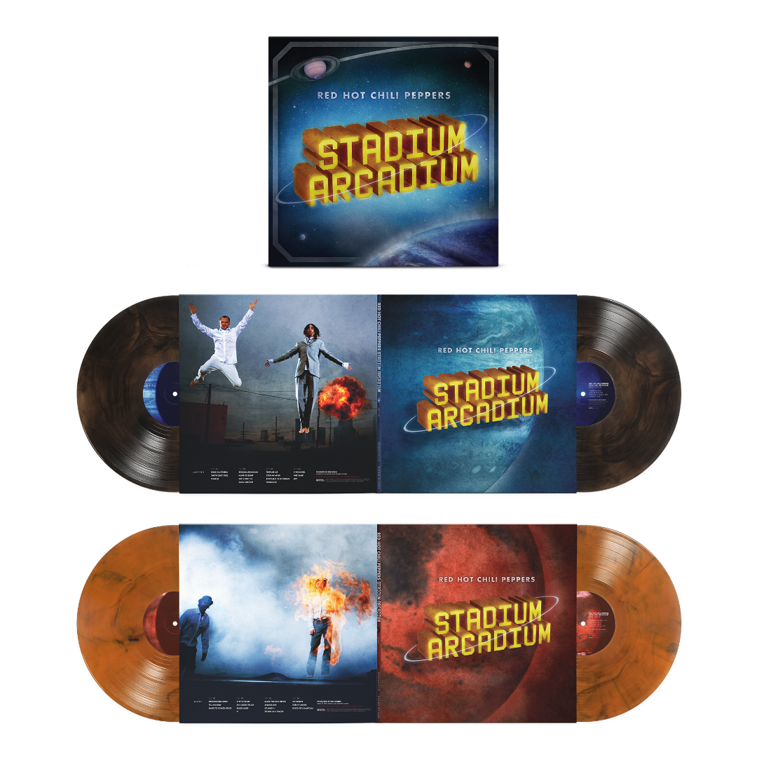 Red Hot Chili Peppers Stadium Arcadium 4 LP Brown Smoke Orange Vinyl set