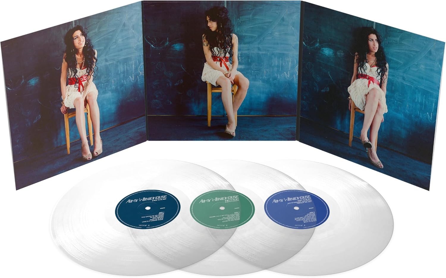 Amy Winehouse 3 LP Back To Black clear coloured vinyl collection