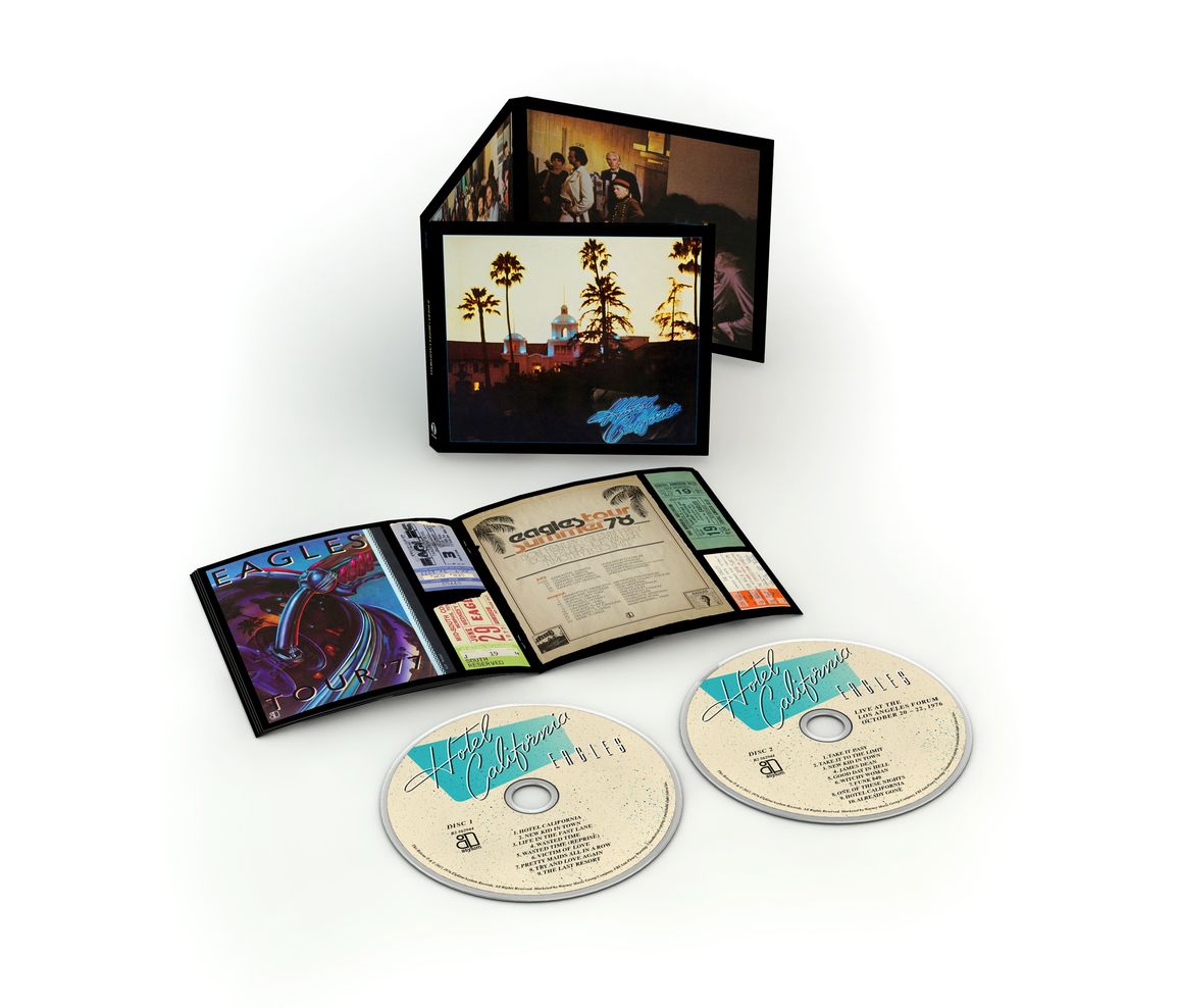 Eagles Hotel California 2 CD album featuring the iconic title track