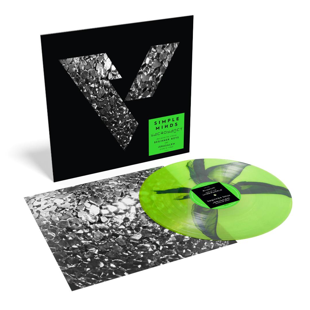 Simple Minds Sacrosanct LP limited Green Black Inkplosion coloured vinyl