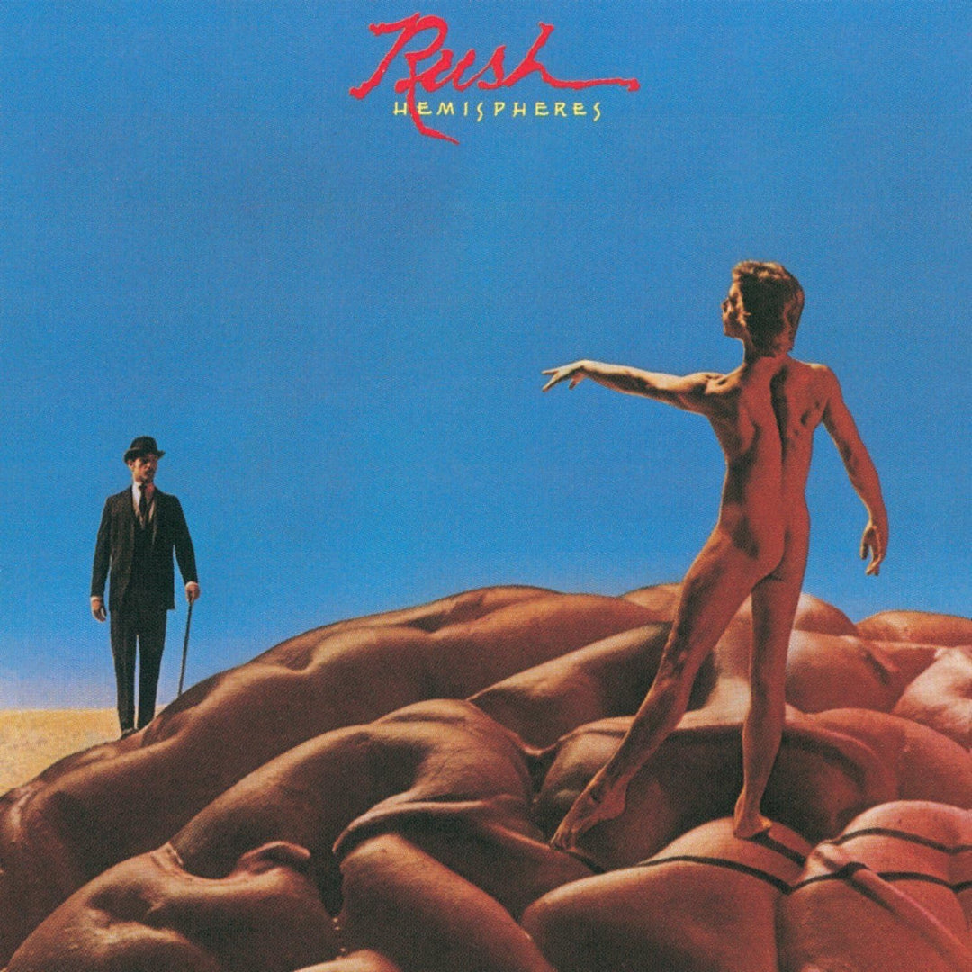 Rush Hemispheres vinyl LP progressive rock album featuring La Villa Strangiato