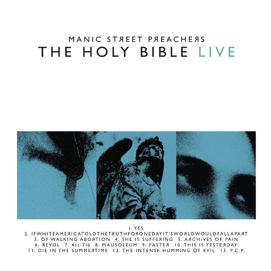 Manic Street Preachers The Holy Bible Live 2 LP Blue Marble Vinyl etched Side D