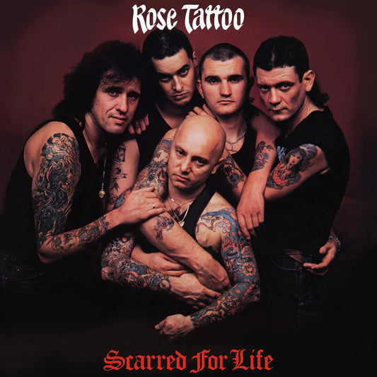 Rose Tattoo Scarred For Life LP Red and White Swirled Vinyl limited edition