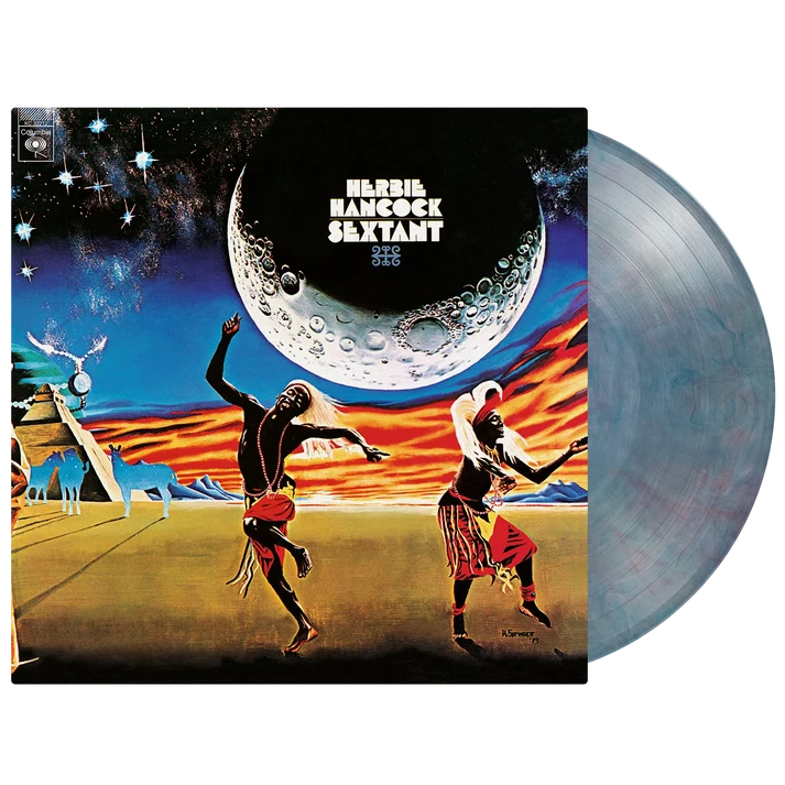 Sextant LP by Herbie Hancock on red and blue marbled vinyl jazz fusion edition