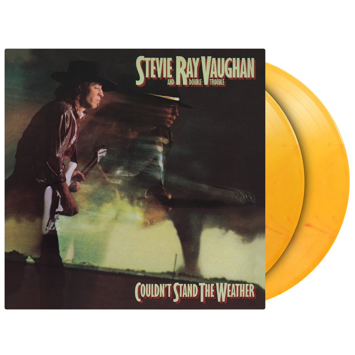 Stevie Ray Vaughan Couldn't Stand The Weather yellow vinyl 2 LP blues rock album set