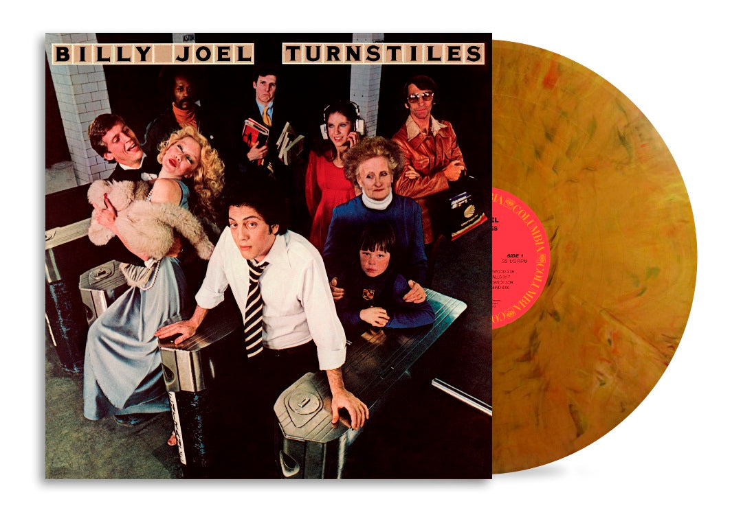 Turnstiles Subway Token Gold vinyl LP by Billy Joel classic piano rock album.