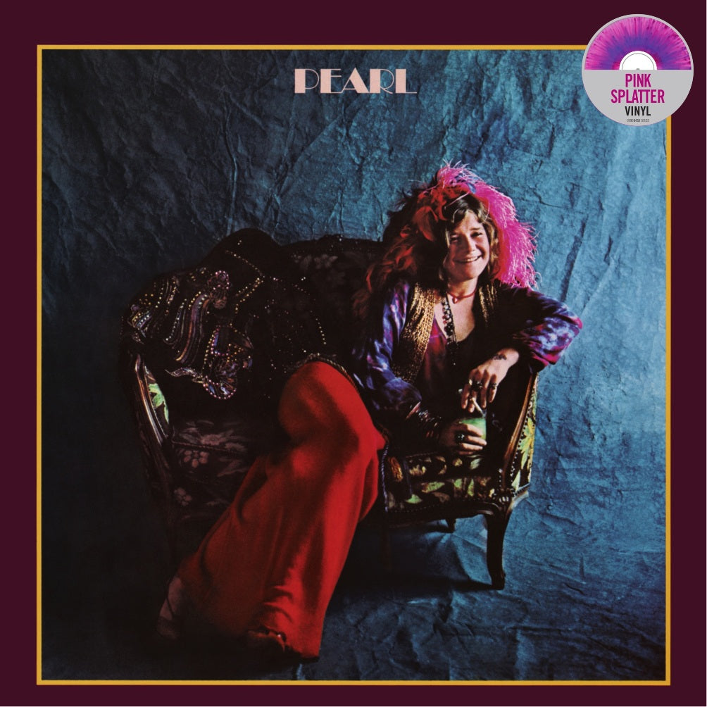 Janis Joplin Pearl LP pink splatter vinyl featuring Me And Bobby McGee.