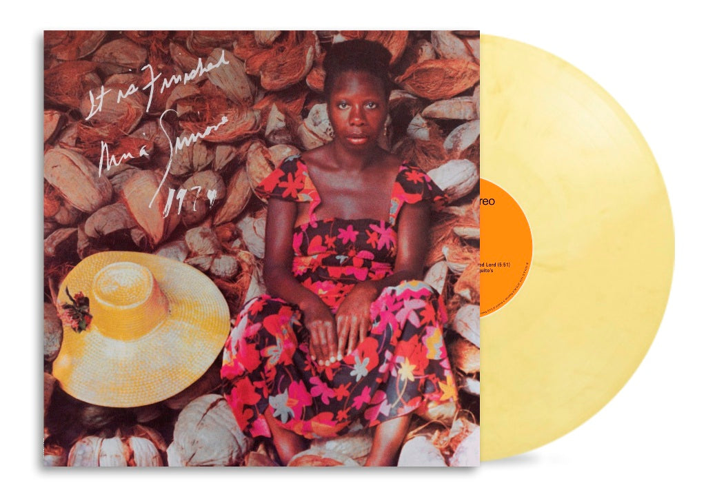 It Is Finished Sunhat Yellow vinyl LP by Nina Simone featuring The Pusher.