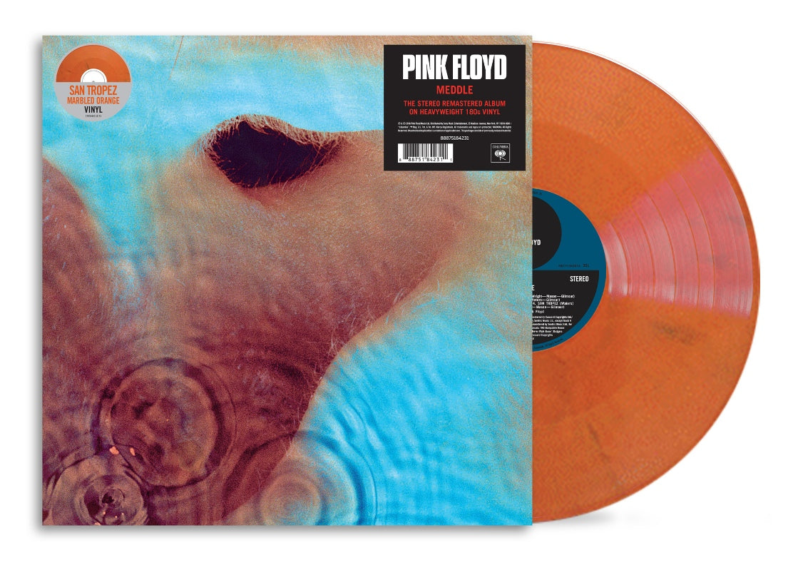 Meddle San Tropez Orange marbled vinyl LP by Pink Floyd classic prog rock album.