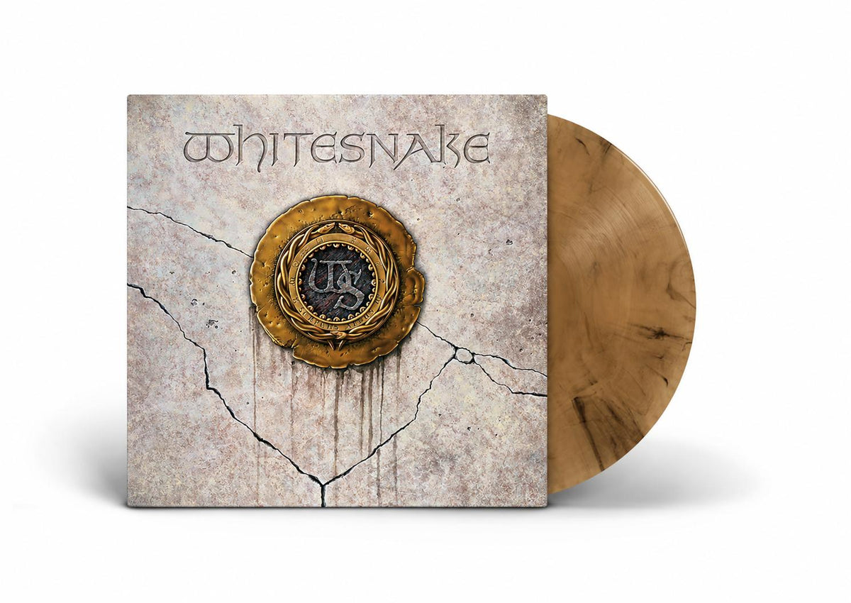 Whitesnake Tan Smoke Vinyl LP featuring Here I Go Again and classic hard rock songs.