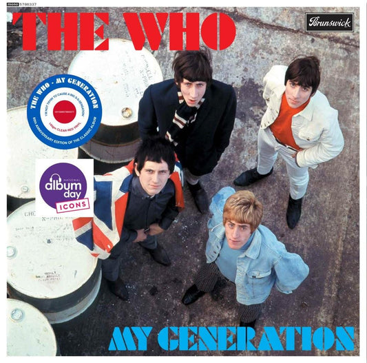 The Who My Generation LP Red Vinyl featuring My Generation and The Kids Are Alright.
