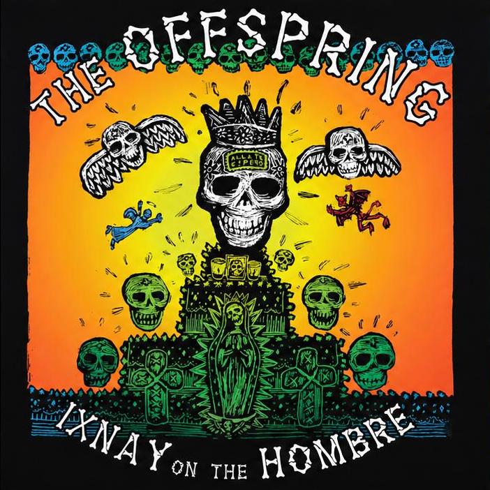 The Offspring Ixnay On The Hombre LP Yellow & Blue Marble Vinyl album edition.